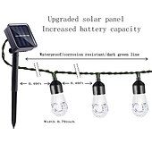 cheap Solar String Lights-Outdoor Waterproof Bubbles String Lights,Colorful Solar-Powered String Lights 5/6/7/10M Christmas Decor for Patios &amp; Gardens