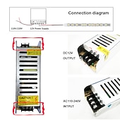 abordables Tiras de Luces LED-tiras de luces led flexibles 1m 2.5m 5m a prueba de agua o no a prueba de agua 5050 smd por metros 60 leds multicolor con fuente de alimentación de modo de conmutación dc12v