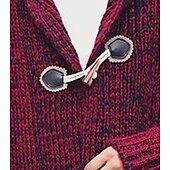 tanie męski sweter rozpinany-Męskie Sweter Sweter rozpinany Robić na drutach Długie Guzik Pasek Jednokolorowe Kaptur Elegancki Codzienny Odzież Zima Jesień Wino Khaki M L XL