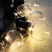 voordelige Plug String Lights-3m 10leds festoen led globe led flexibele string licht fee lamp kerst fee string licht guirlande tuin patio tuin decoratie vakantie buitenverlichting eu us plug ac110v 120v 220v 230v 240v