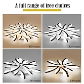 economico Lampade da soffitto con dimmer-plafoniera a led dimmerabile moderna dente di leone stile nordico lampada da soffitto in acrilico design minimalista a strati soggiorno luci della sala da pranzo ac220v solo dimmerabile con