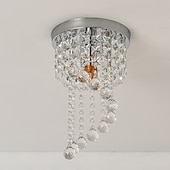 billige GCC Flushmounts og semi-flushmounts-20cm led lysekrone krystall taklampe lanterne desgin innfelt lys metall galvanisert moderne juledekorasjon 110-120v 220-240v