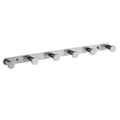 preiswerte Kleiderhaken-Kleiderhaken Neues Design Edelstahl Badregal mit 3 oder 4 oder 5 oder 6 Haken Wandmontage Silber gebürstet 1St