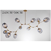 billige Globedesign-gren lys lysekrone 5/6/7/9/11 hoder led pendel moderne nordisk lysekrone stue spisestue soverom metall 110-120v 220-240v