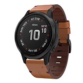 abordables Bracelets de montre Garmin-Bracelet de Montre  pour Garmin MARQ Descent G1 Fenix 7S Sapphire Solar / 6S Pro / 5S Plus Fenix 7 Sapphire Solar / 6 Pro / 5 Plus Forerunner 935 945 Vrai Cuir Remplacement Sangle 20mm 22mm 26mm