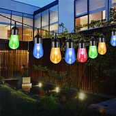 ieftine Acumulatoare-1,5 m 2 m 3 m 4 m 5 m 10 m bec retro lumini de șir acrilice bule lumini de șir de Halloween petrecere de Crăciun decorativ lumini de grădină nunta alb cald rgb alb albastru