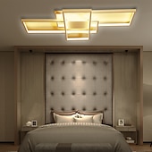 ieftine Lumini Reglabile-Plafoniera led cu 3 lumini de 105 cm aluminiu cu model geometric lumina liniara cu incasare stil modern finisaje vopsite reglabile lumini pentru sufragerie birou reglabile doar cu telecomanda