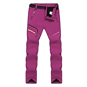 economico Pantaloni e pantaloncini-Per uomo Pantaloni da escursione Pantaloni foderati in pile Pantaloni impermeabili Inverno Esterno Tenere al caldo Antivento Traspirante Asciugatura rapida Pantalone / Sovrapantaloni Pantaloni Nero