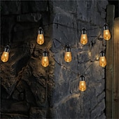 ieftine Acumulatoare-1,5 m 2 m 3 m 4 m 5 m 10 m bec retro lumini de șir acrilice bule lumini de șir de Halloween petrecere de Crăciun decorativ lumini de grădină nunta alb cald rgb alb albastru