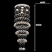 olcso Csillárok-40cm kristálycsillár luxus mennyezeti lámpa diy modernitás földgömb k9 kristály medál világítás szálloda hálószoba étkező bolt étterem led medál lámpa beltéri kristály csillár világítás