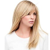 abordables perruque plus âgée-Halloween costumes perruque avant en or longue vague bouclée cheveux d&#039;aspect naturel 18 pouces perruques complètes pour les femmes de la mode (or, 18 &#039;&#039;)