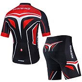 cheap Men&#039;s Clothing Sets-Men&#039;s Cycling Jersey with Bib Shorts Cycling Jersey with Shorts Short Sleeve Mountain Bike MTB Road Bike Cycling Black Red Blue Graphic Bike Clothing Suit 3D Pad Breathable Quick Dry Reflective