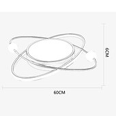 billige Taklamper med dimming-50/60 cm ledet taklampe gull planet design moderne geometriske former innfelt lys metallmalte overflater juledekorasjon 110-120v 220-240v