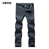 economico Pantaloni e pantaloncini-pantaloni da uomo softshell foderati in pile pantaloni invernali da sci di montagna isolati antivento neri s