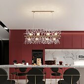 billige Øylys-9/12 hoder ledet anheng lys løvetann lysekrone fyrverkeri krystall lampe stue spisestue soverom lampe romantisk klesbutikk bar lampe 72cm 92 cm