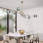 economico Lampadari-multi head magic bean lampadario caldo bianco luce creativa arte moderna soggiorno lampada heteromorphic nordic semplice sfera di vetro molecolare sala da pranzo ac110v ac220v
