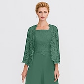 cheap Mother&#039;s Wraps-Mother&#039;s Wraps Bolero Coats / Jackets Elegant 3/4 Length Sleeve Floral Lace Wedding Guest Wraps With Lace For Fall Wedding Event Formal Party Spring &amp; Summer Only Wraps dress to impress 2025