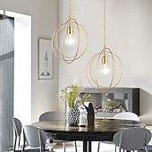 economico Luci Isola cucina-28 cm globo design forme geometriche lampada a sospensione metallo stile moderno globo in metallo finiture verniciate moderno stile nordico decorazioni natalizie 110-240 v