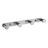 preiswerte Kleiderhaken-Kleiderhaken Neues Design Edelstahl Badregal mit 3 oder 4 oder 5 oder 6 Haken Wandmontage Silber gebürstet 1St