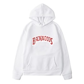baratos Moletons masculinos com capuz-Homens Letra Moletom Moletons Moletom Manga Longa Moletom com capuz Com Capuz Legal Para Noite Scarlet antes e depois Grande vermelho antes de grande Inverno Designer