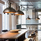 baratos Luzes da ilha-41cm led luz pendente estilo nórdico vintage design único acabamento em metal pintado bar restaurante 110-120v 220-240v