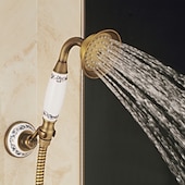 abordables Appareils de douche extérieurs-Ensemble de robinet de douche en laiton, mélangeurs à un trou installation murale cascade jet portable douchette avec eau froide/chaude