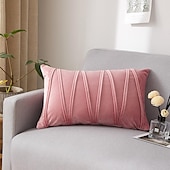 cheap Textured Throw Pillows-Decorative Toss Pillows Velvet Cover for Pillows Pillow Case Cover Home office Pillow Case Cover Modern Sample Room Cushion Cover Outdoor Cushion for Sofa Couch Bed Chair Pink Blue Sage Green Purple