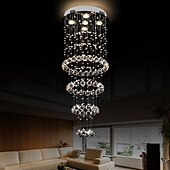 olcso Csillárok-40cm kristálycsillár luxus mennyezeti lámpa diy modernitás földgömb k9 kristály medál világítás szálloda hálószoba étkező bolt étterem led medál lámpa beltéri kristály csillár világítás