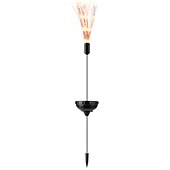 billige Landskapslys-solar fyrverkeri sti lys utendørs 2x 1x led stake lys for gangvei hage bakgård landskap dekorasjon 120leds fe julelys for hage gate gård plen nyttårsfest ip65 vanntett
