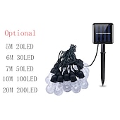 cheap Solar String Lights-Outdoor Waterproof Bubbles String Lights,Colorful Solar-Powered String Lights 5/6/7/10M Christmas Decor for Patios &amp; Gardens