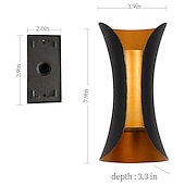 cheap Outdoor Wall Lights-1-Light 20cm Outdoor LED Wall Light Multi Color Up and Down Lighting Indoor Wall Lamp Hotels Courtyards Passages Gates Porch Corridor Modern 90-264V