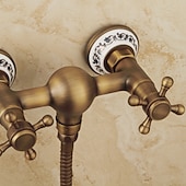 abordables Appareils de douche extérieurs-Ensemble de robinet de douche en laiton, mélangeurs à un trou installation murale cascade jet portable douchette avec eau froide/chaude