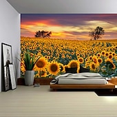 tanie gobelin krajobrazowy-wall tapestry art decor koc kurtyna piknik obrus wiszący dom sypialnia salon akademik dekoracja poliester słonecznik piękno widoki