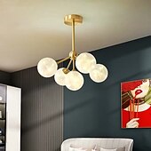 billige Globedesign-43cm ledet pendellampe moderne nordisk globe desgin stue soverom innfelt lys kobber messing 110-120v 220-240v