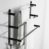economico Portasciugamani-Portasciugamani a muro Multistrato / Nuovo design / Creativo Moderno / Tradizionale Acciaio inossidabile 1 pc - Bagno / Bagno dell&#039;hotel 3 portasciugamani Montaggio su parete