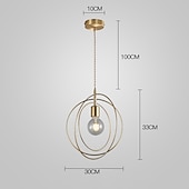 economico Luci Isola cucina-28 cm globo design forme geometriche lampada a sospensione metallo stile moderno globo in metallo finiture verniciate moderno stile nordico decorazioni natalizie 110-240 v