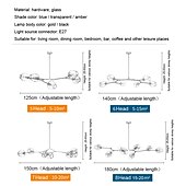 economico Lampadari-multi head magic bean lampadario caldo bianco luce creativa arte moderna soggiorno lampada heteromorphic nordic semplice sfera di vetro molecolare sala da pranzo ac110v ac220v