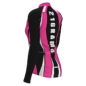 tanie Damskie koszulki-Damskie Kurtka rowerowa Koszulka rowerowa Długi rękaw Zima Rower Kurtka Dżersej Top z 3 tylnymi kieszeniami Kolarstwo górskie Kolarstwie szosowym Keep Warm Polarowa podszewka Zatrzymujący ciepło