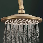 baratos Torneiras de Duche-Torneira de chuveiro, conjunto de sistema de chuveiro Chuveiro de mão incluído Cachoeira estilo vintage/montagem de latão antigo do país fora da válvula de cerâmica torneiras misturadoras de chuveiro