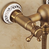 abordables Appareils de douche extérieurs-Ensemble de robinet de douche en laiton, mélangeurs à un trou installation murale cascade jet portable douchette avec eau froide/chaude