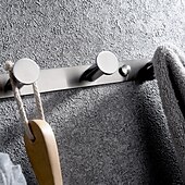 preiswerte Kleiderhaken-Kleiderhaken Neues Design Edelstahl Badregal mit 3 oder 4 oder 5 oder 6 Haken Wandmontage Silber gebürstet 1St