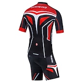 cheap Men&#039;s Clothing Sets-Men&#039;s Cycling Jersey with Bib Shorts Cycling Jersey with Shorts Short Sleeve Mountain Bike MTB Road Bike Cycling Black Red Blue Graphic Bike Clothing Suit 3D Pad Breathable Quick Dry Reflective