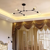economico Lampadari-multi head magic bean lampadario caldo bianco luce creativa arte moderna soggiorno lampada heteromorphic nordic semplice sfera di vetro molecolare sala da pranzo ac110v ac220v
