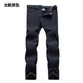 economico Pantaloni e pantaloncini-pantaloni da uomo softshell foderati in pile pantaloni invernali da sci di montagna isolati antivento neri s