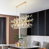 billige Øylys-9/12 hoder ledet anheng lys løvetann lysekrone fyrverkeri krystall lampe stue spisestue soverom lampe romantisk klesbutikk bar lampe 72cm 92 cm