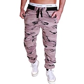 preiswerte Sweatpants-Herren Jogginghose Trainingshose Jogginghose Jogger Hose Hosen Hosen Hose Kordelzug Elastischer Bund Tarnfarben Atmungsaktiv Weich Sport &amp; Natur Täglich Baumwolle Casual / sportlich Gelbe Tarnung