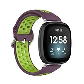 お買い得  Fitbitウォッチバンド-スマートウォッチバンド と互換性があります Fitbit Versa 4 Sense 2 Versa 3 Sense 合金 シリコーン スマートウォッチ ストラップ 弾性ある 調整可 ステンレス鋼のバックル スポーツバンド 置換 リストバンド
