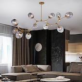 billige Globedesign-gren lys lysekrone 5/6/7/9/11 hoder led pendel moderne nordisk lysekrone stue spisestue soverom metall 110-120v 220-240v