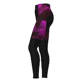 tanie Damskie spodnie, szorty i spódnice-Damskie Spodnie rowerowe Rower Majtki Rajstopy Kolarstwo górskie Kolarstwie szosowym Sport Graficzny Keep Warm Wkładka 3D Zatrzymujący ciepło Oddychający Żółty Czerwony Odzież Odzież rowerowa