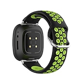 お買い得  Fitbitウォッチバンド-スマートウォッチバンド と互換性があります Fitbit Versa 4 Sense 2 Versa 3 Sense 合金 シリコーン スマートウォッチ ストラップ 弾性ある 調整可 ステンレス鋼のバックル スポーツバンド 置換 リストバンド